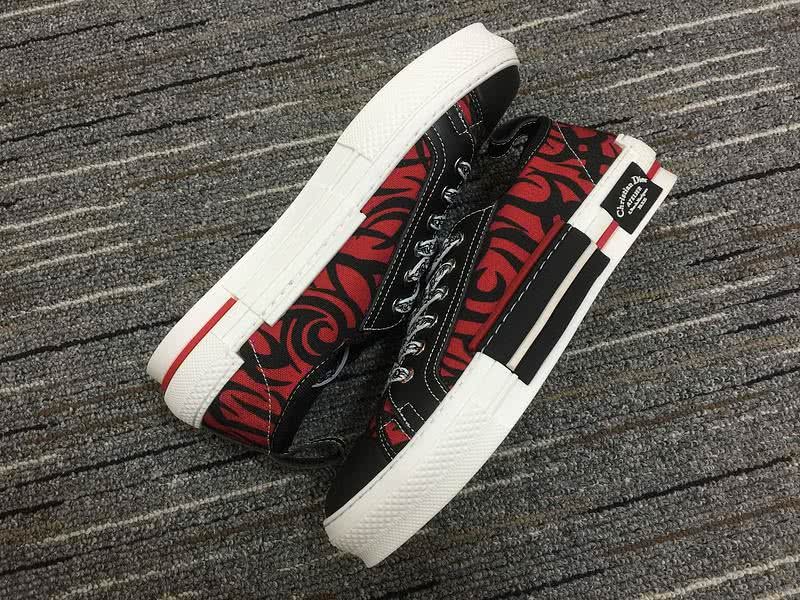 Christian Dior Sneakers 3033 Red Cotton with Patterns Black Tongue White Heel bumper Men 4