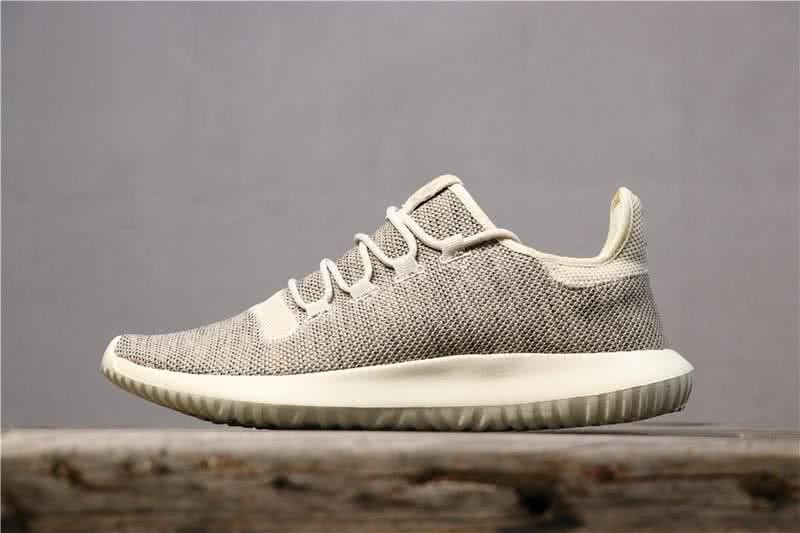 Adidas Tubular Shadow Heather Grey Upper And White Sole Men And Women 1