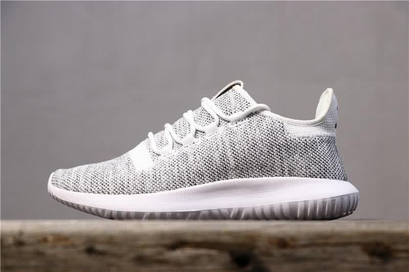 Adidas Tubular Shadow Grey Upper And White Sole Men And Women 1