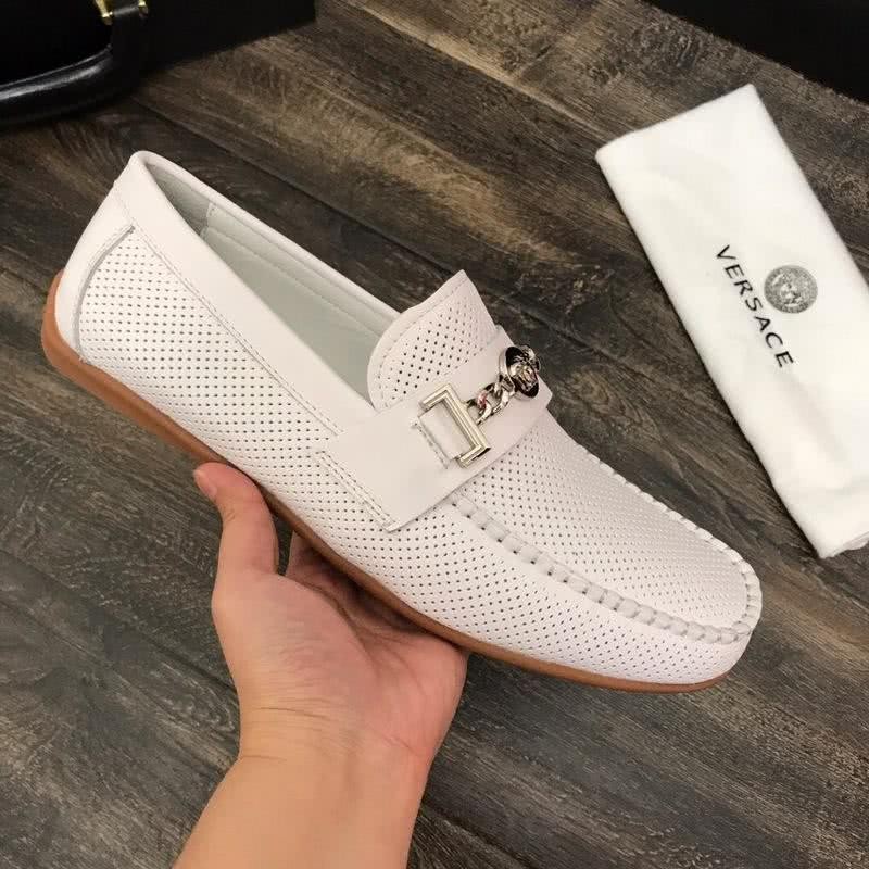 Versace New Loafers Cowhide Wear-resistant White Men 3