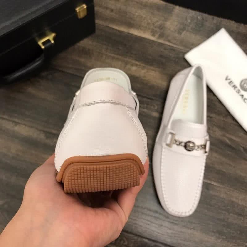 Versace New Loafers Cowhide Wear-resistant White Men 9
