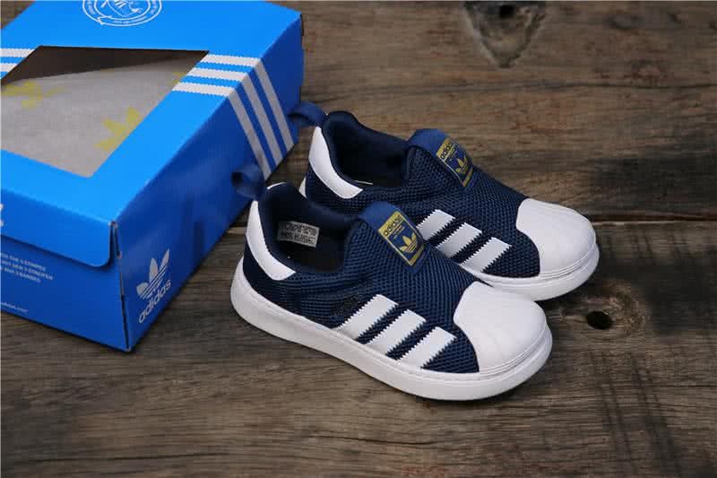 Adidas SUPERSTAR 360 Ⅰ Bright Blue and White Kids 6