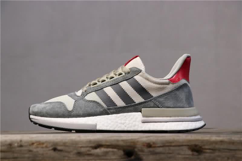 Adidas ZX500 RM Boost Grey White And Red Men And Women 1