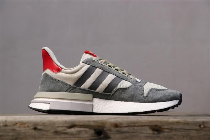 Adidas ZX500 RM Boost Grey White And Red Men And Women 2