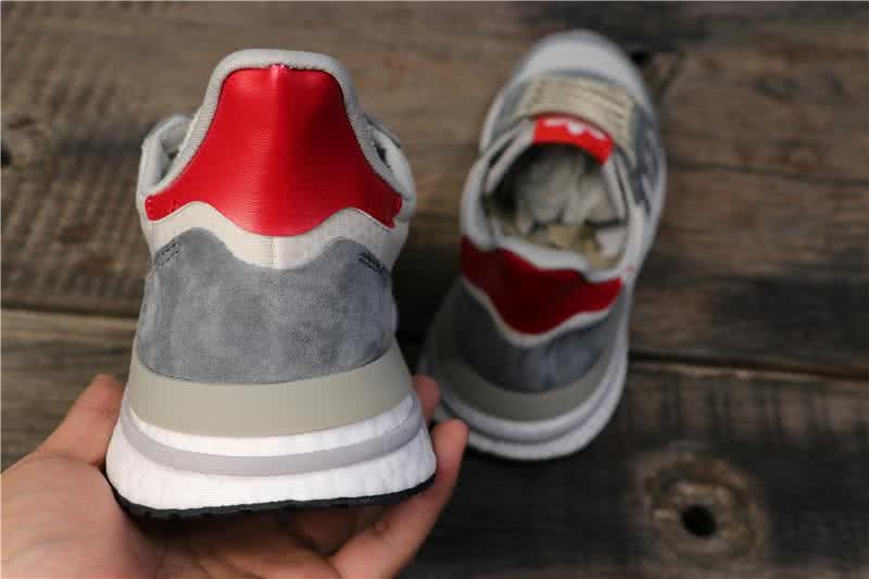 Adidas ZX500 RM Boost Grey White And Red Men And Women 4