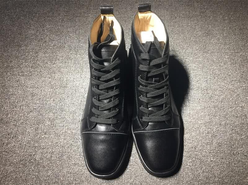 christian louboutin leather Black Sneakers Men Women 3