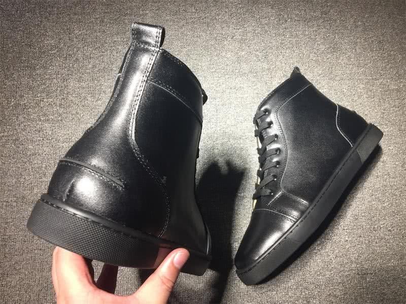 christian louboutin leather Black Sneakers Men Women 4
