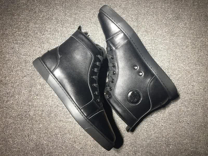 christian louboutin leather Black Sneakers Men Women 6