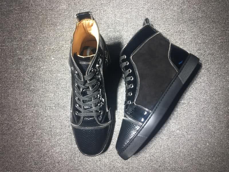 christian louboutin leather Black Sneakers Men Women 1