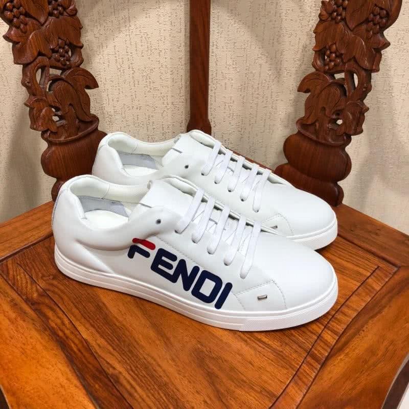 Fendi Sneakers Black Letters All White Men 1
