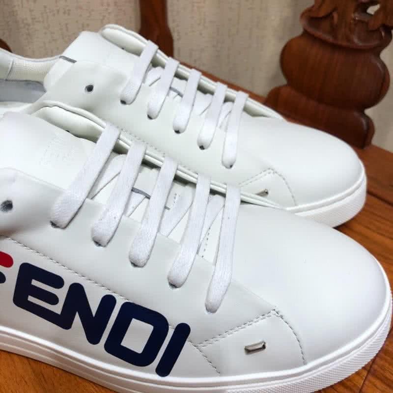 Fendi Sneakers Black Letters All White Men 7