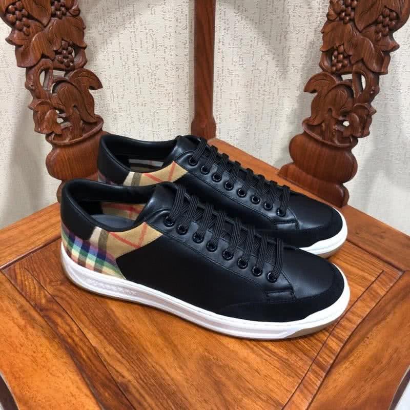 Burberry Fashion Comfortable Shoes Cowhide Black And White Men 2