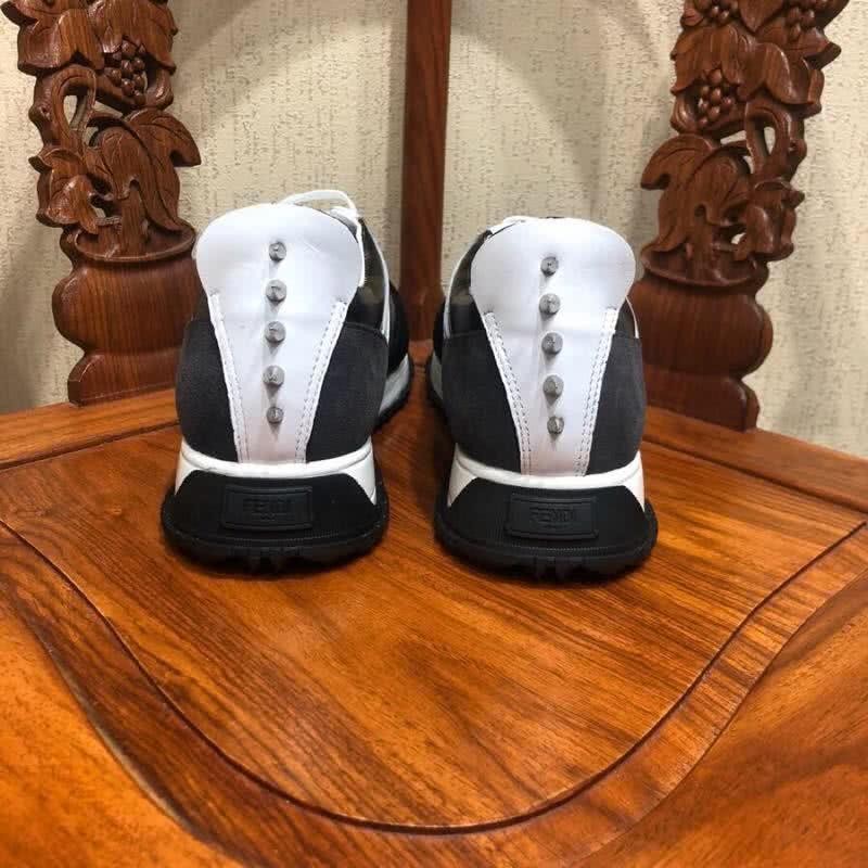 Fendi Sneakers Black And White Men 8