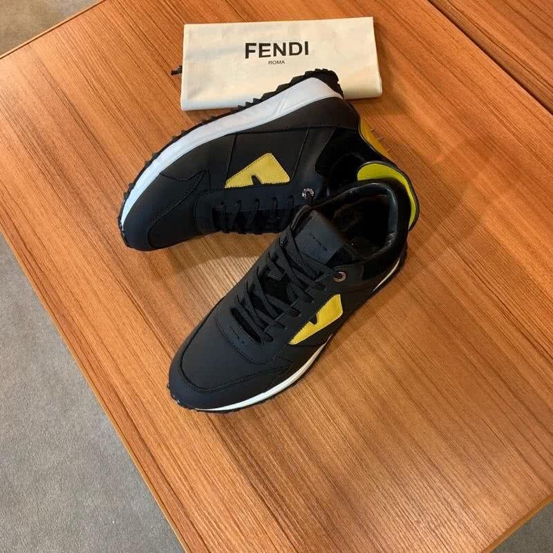 Fendi Sneakers Black Yellow White Men 3