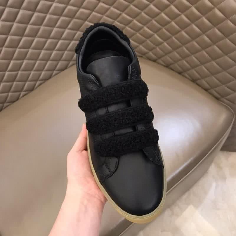 Burberry Fashion Comfortable Shoes Cowhide Black And Yellow Men 7