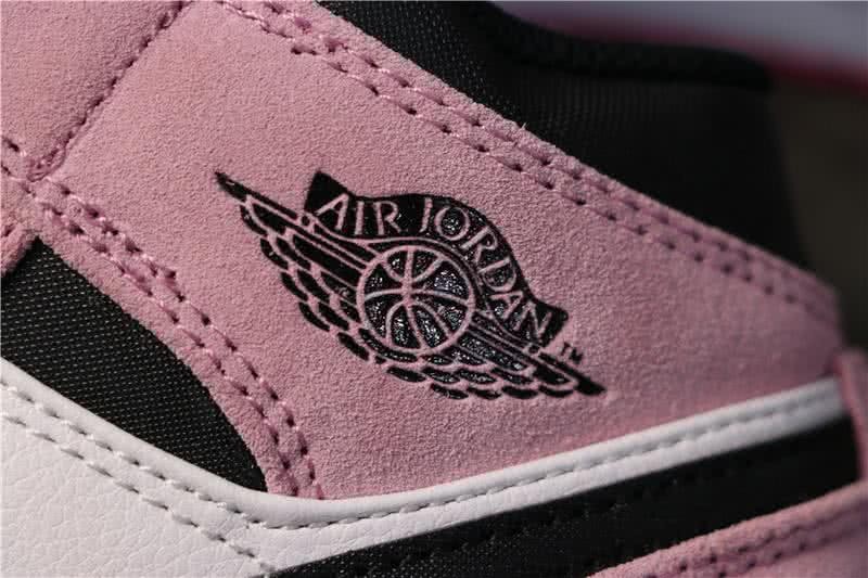 Air Jordan 1 Mid Crimson Tint Pink Black And White Women/Men 6