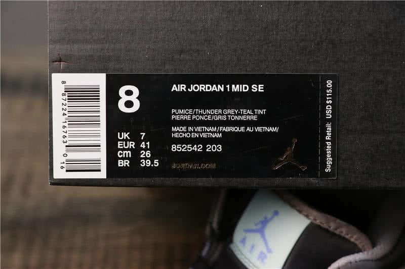 Air Jordan 1 Mid Brown Purple And Grey Men 9