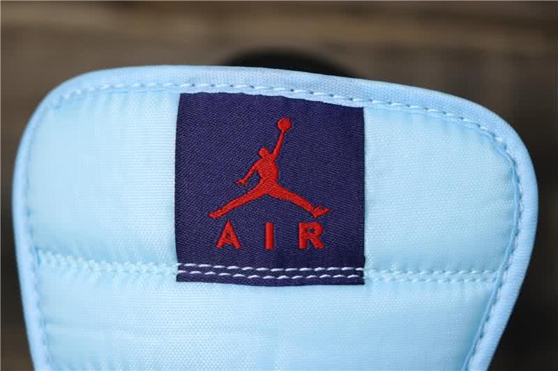 Air Jordan 1 MID Blue White And Black Women 4