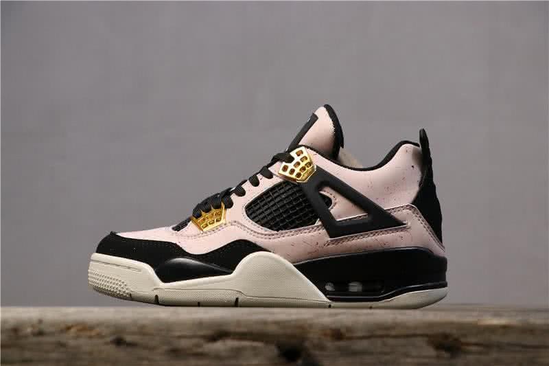 Air Jordan 4 Shoes Pink Black And White Women/Men/Children 1