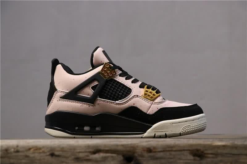 Air Jordan 4 Shoes Pink Black And White Women/Men/Children 2