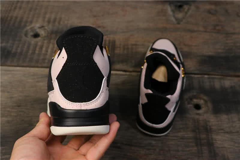 Air Jordan 4 Shoes Pink Black And White Women/Men/Children 4