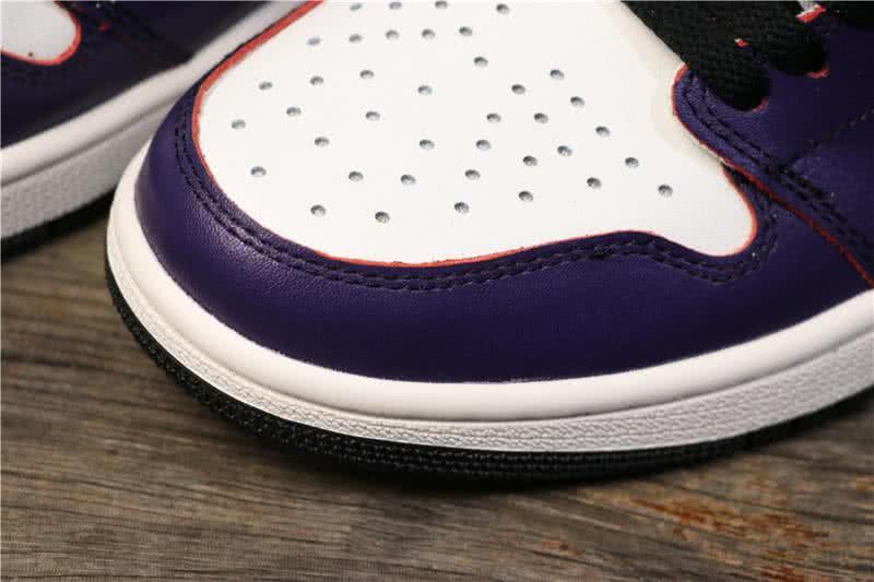 Nike SB x AirJordan1 High OG Court Shoes Purple And White Men 5