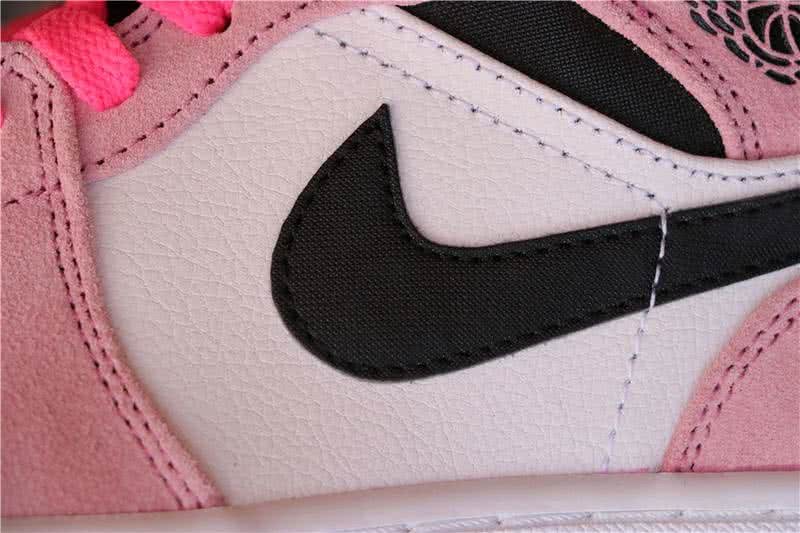 Air Jordan 1 Mid Crimson Tint Pink White And Black Women/Men 12