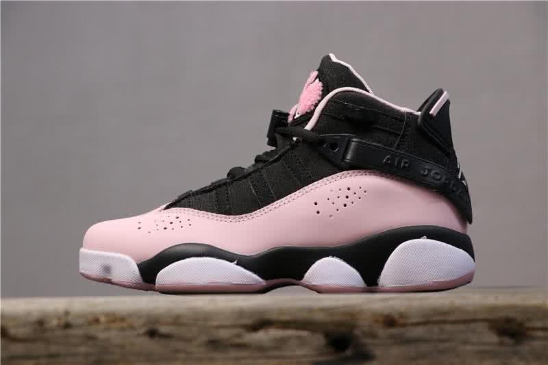 Air Jordan 6 Rings Pink And Black Women 1