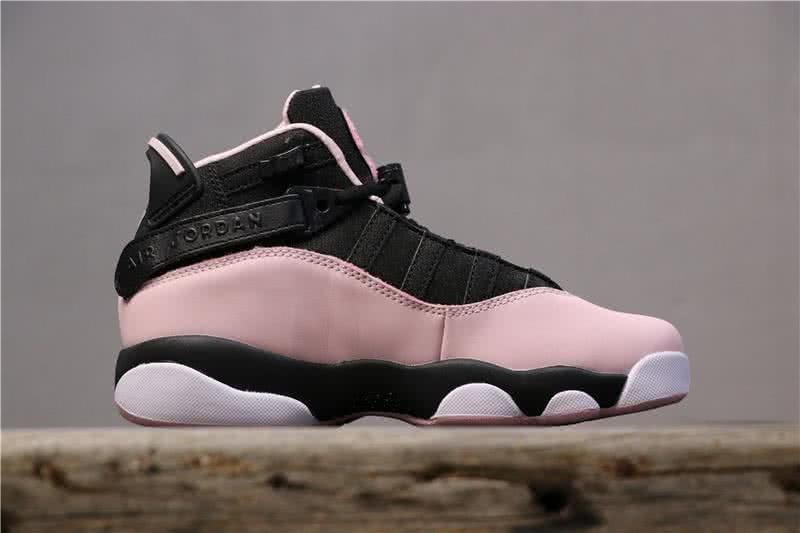 Air Jordan 6 Rings Pink And Black Women 3