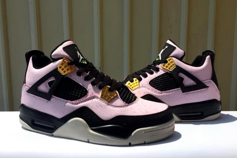 Air Jordan 4 Shoes Pink And White Men 2