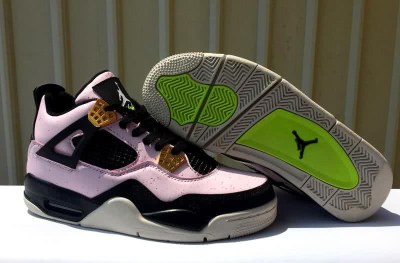 Air Jordan 4 Shoes Pink And White Men 1