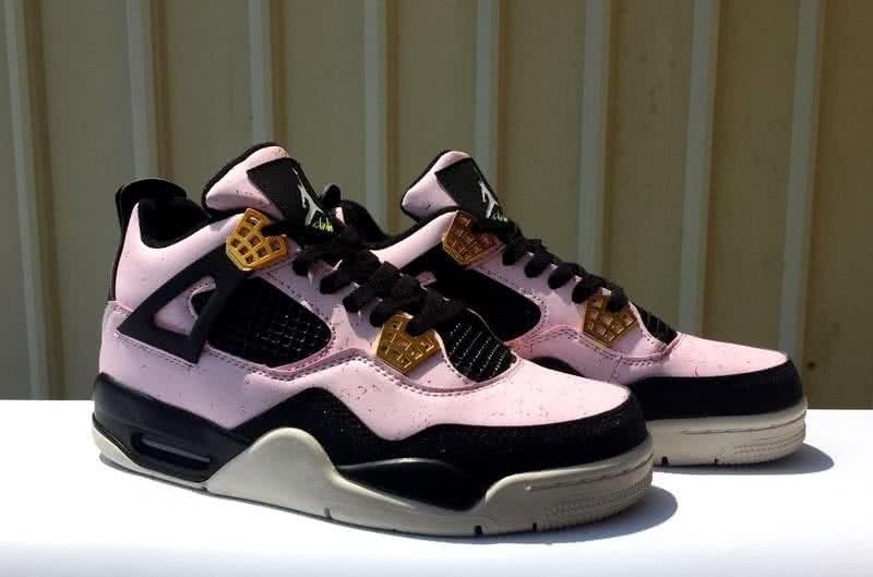 Air Jordan 4 Shoes Pink And White Men 5