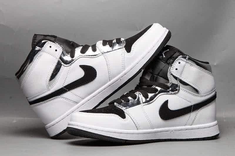 Air Jordan 1 Shoes Black And White Men/Women 4