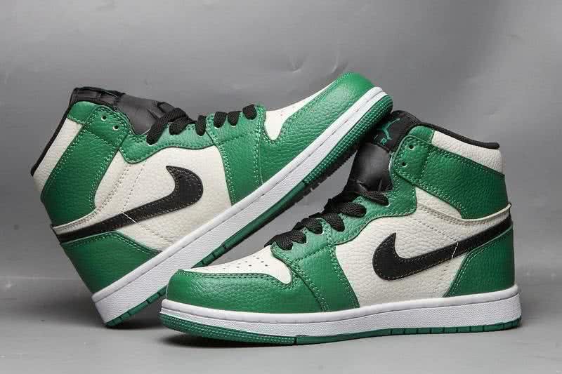 Air Jordan 1 Shoes Green White And Black Men/Women 2