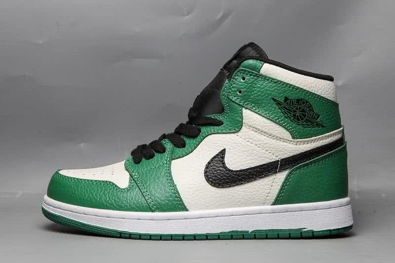 Air Jordan 1 Shoes Green White And Black Men/Women 5