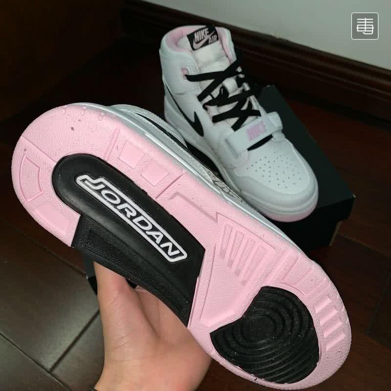 Air Jordan Legacy White Black And Pink Women 6