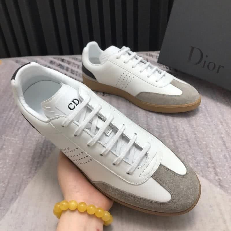 Dior Sneakers White And Grey Upper Rubber Sole Men 4