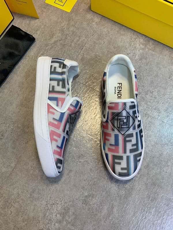 Fendi Sneakers White Upper Colorful Letters Men 1