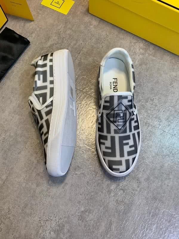 Fendi Sneakers White Upper Black Letter Men 2