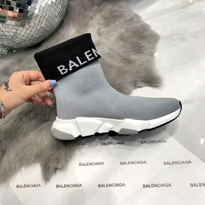 Balenciaga Speed Sock Boots Grey Black White Men Women 2