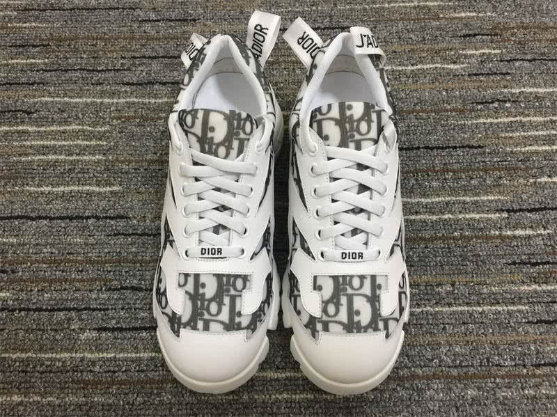 Christian Dior Sneakers 3035 White  Leather Heel bumper and Outside counter Grey  Logo Men 3