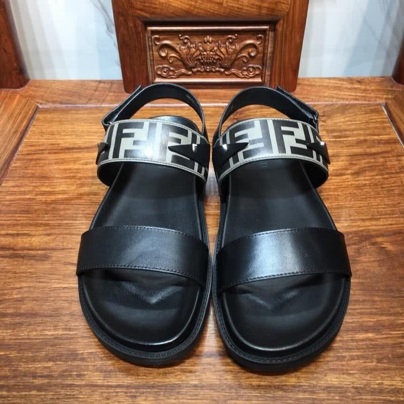 Fendi Sandals Black Calf Leather Upper Men 2
