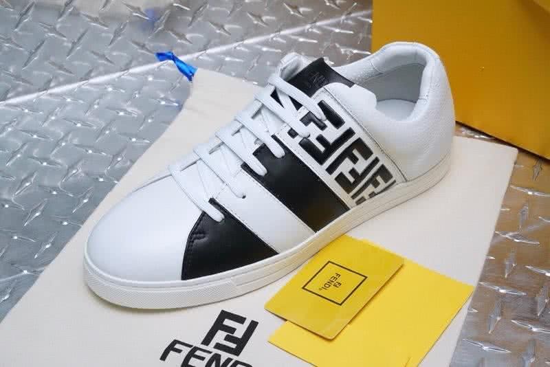 Fendi Sneakers Calf Leather Black White Upper TPU Sole Men 2