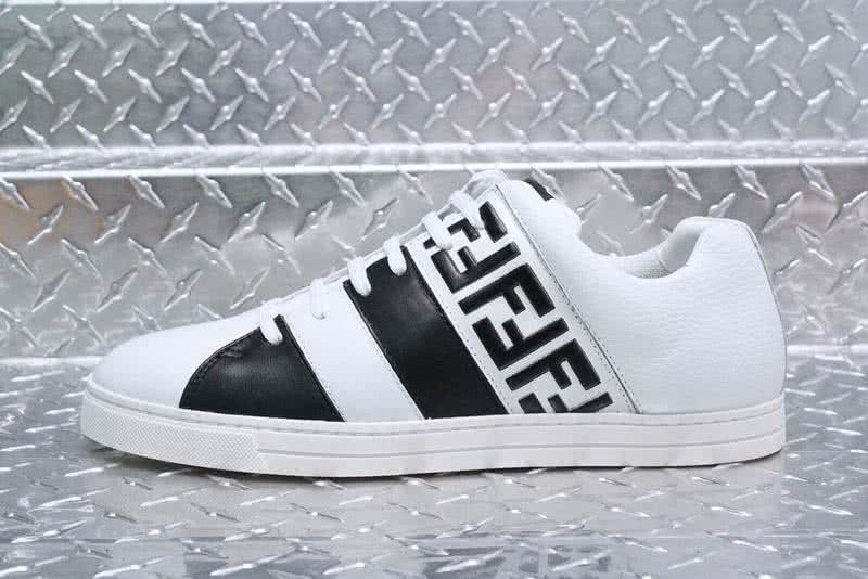 Fendi Sneakers Calf Leather Black White Upper TPU Sole Men 4