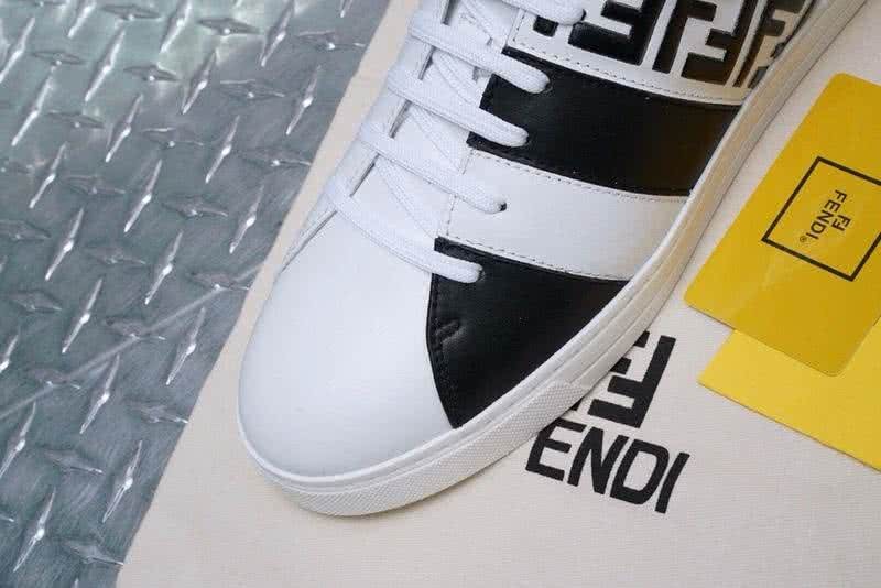 Fendi Sneakers Calf Leather Black White Upper TPU Sole Men 3