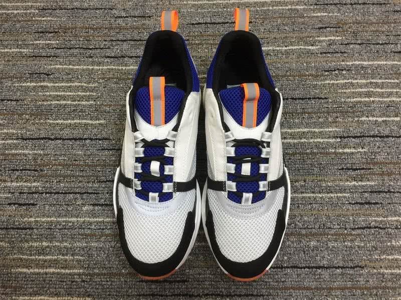Christian Dior Sneakers 3039 White Cotton Grid Purple Tongue and Upper  Men 2