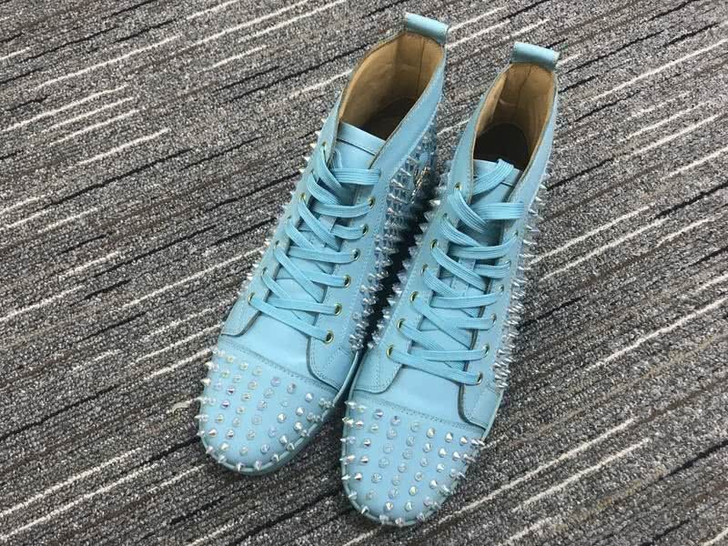 Christian Louboutin Louis Spikes Sneakers Blue Women Men 1