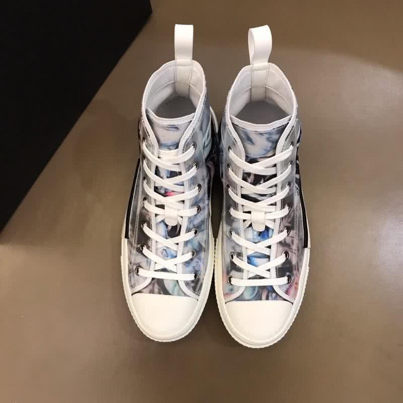 Dior Sneakers High Top Leaves White Blue Black Men 2