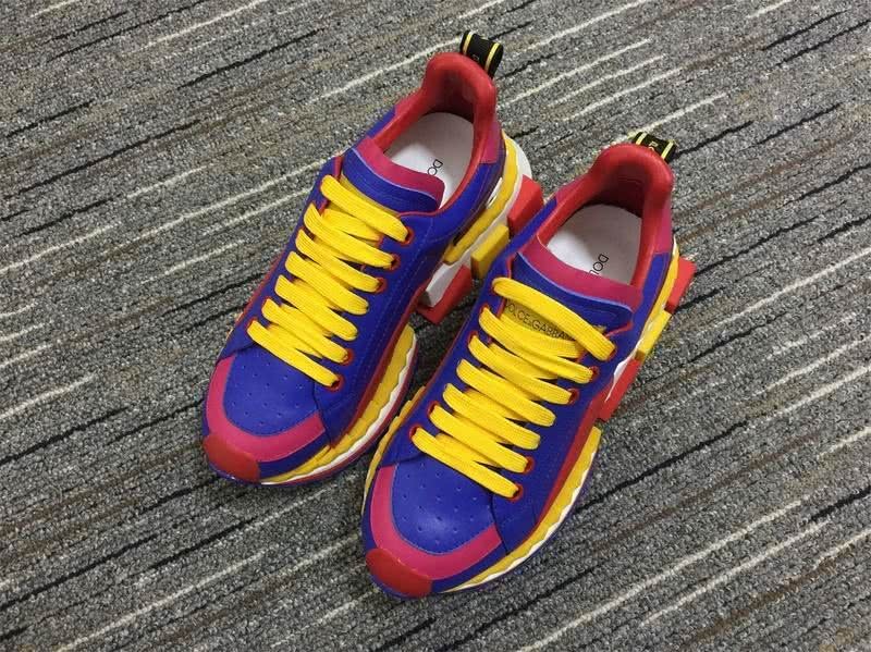 Dolce&Gabbana Complex 3006 Purple and Red Leather Pink Upper Yellow Lace Men 2