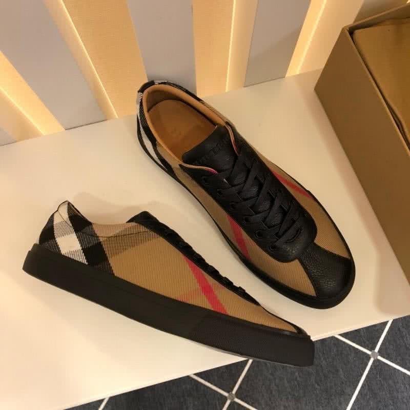 Burberry Fashion Comfortable Shoes Cowhide Black And Brown Men 3